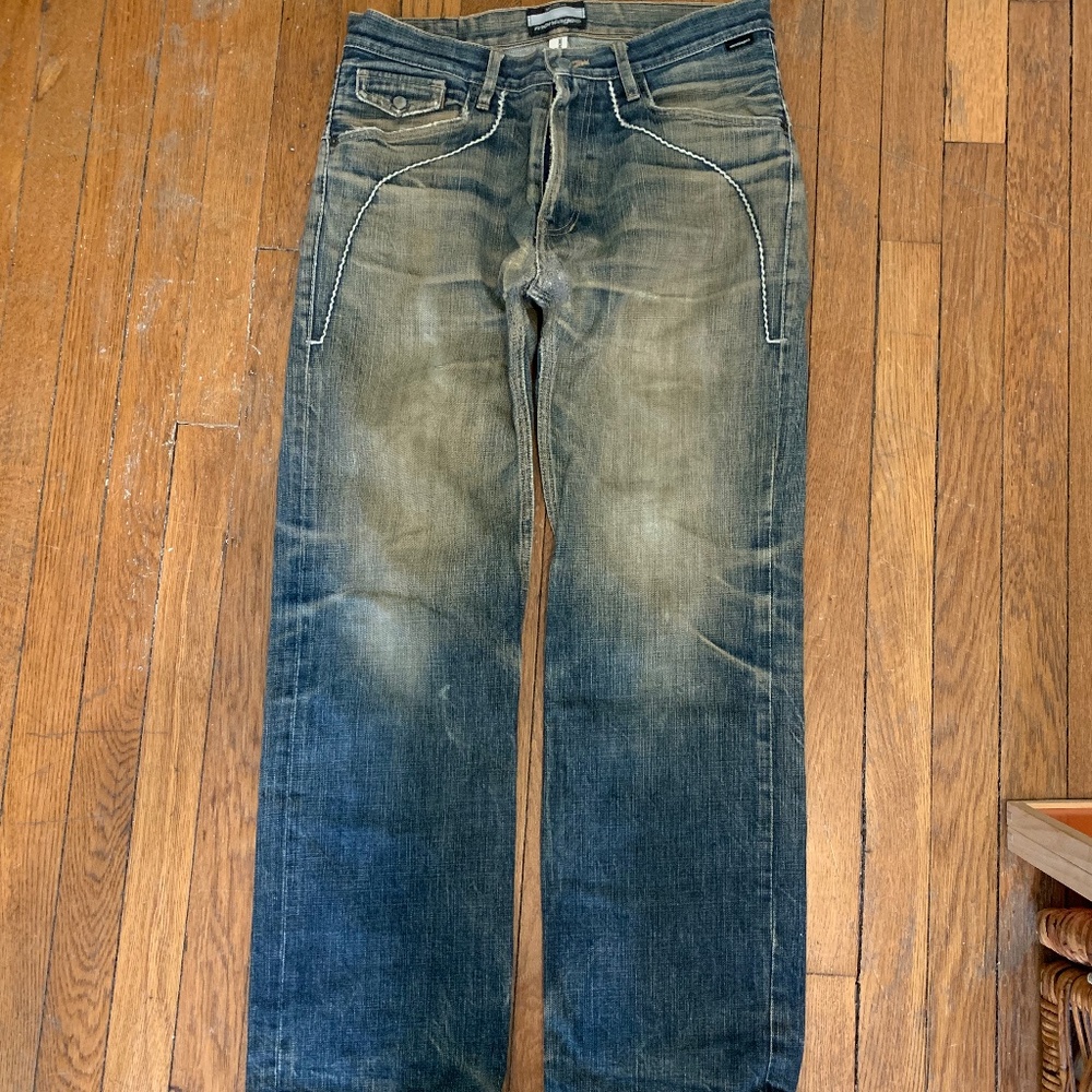 Vintage Men's Distressed Straight Jean 32"-33"